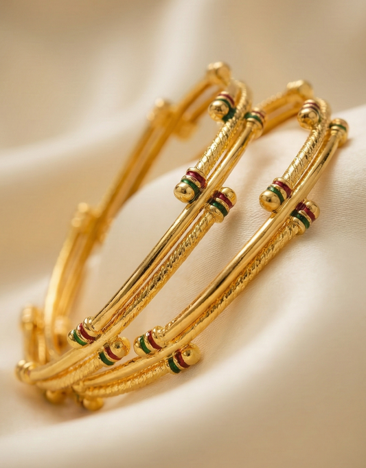 Meenakari Work Bangle Set