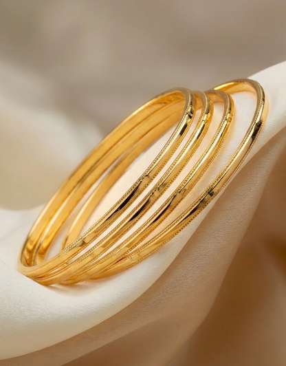 Minimalist High-Polish Stackable Bracelets