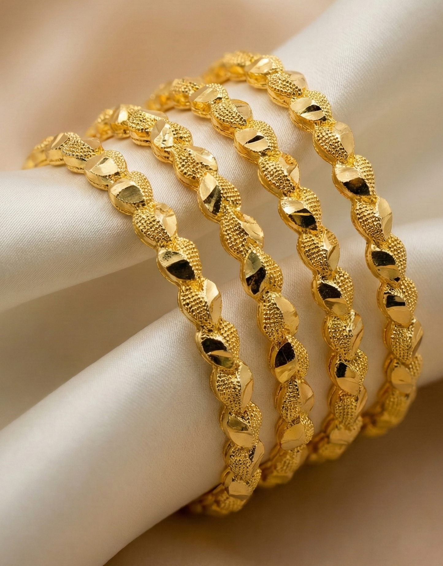 Heart-Shaped Slim Bangles