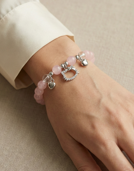 Sparkle Kitty Pink Bracelet