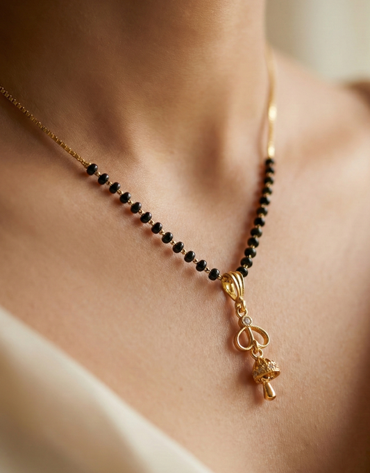 Modern Gold Plated Double Chain Mangalsutra