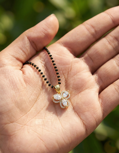 Three-Petal Stone Mangalsutra