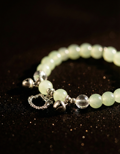 Mint Green Jade-Style Beaded Bracelet