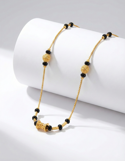 Short Mangalsutra Chain with Drum Pendant