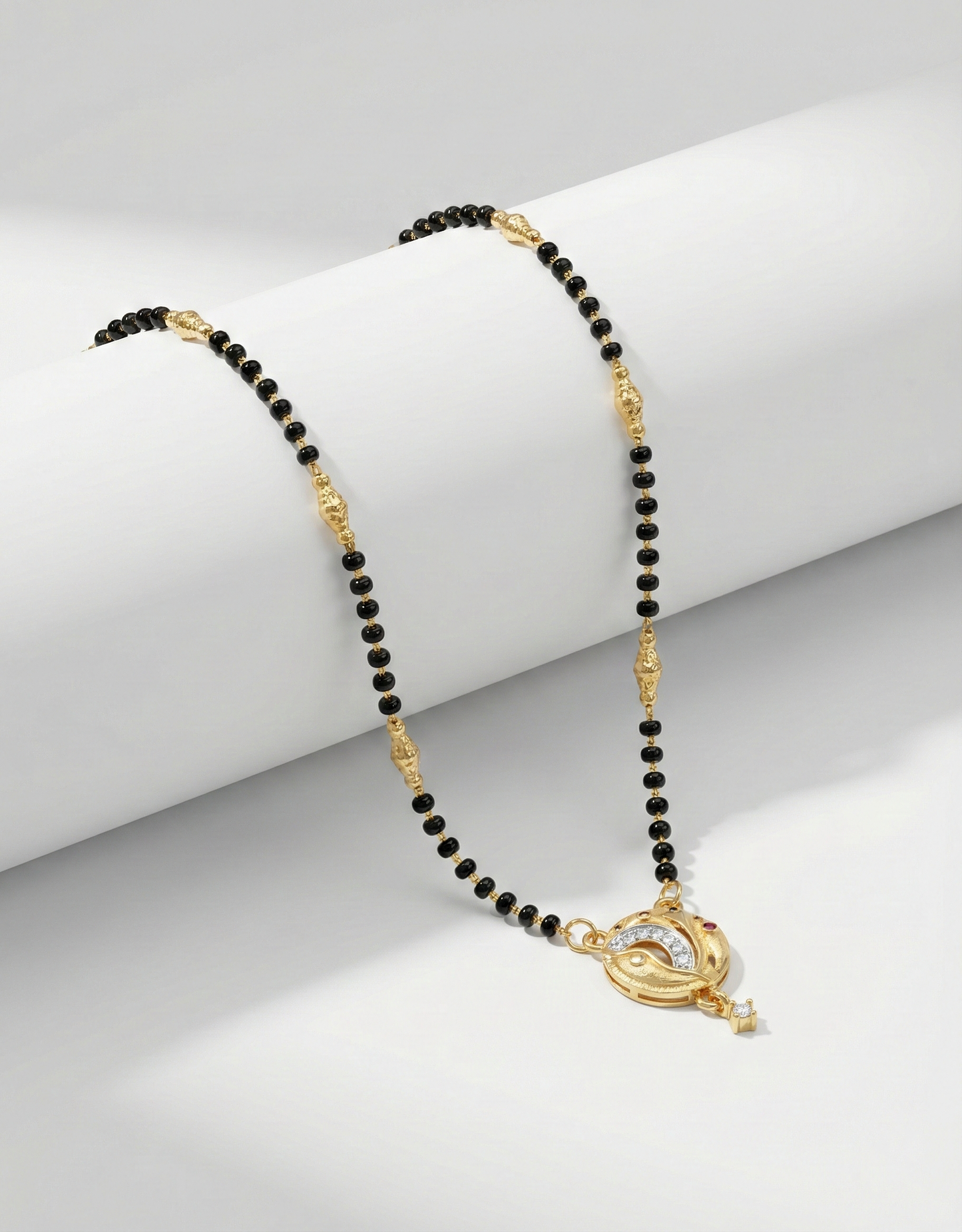 Elegant Crescent Moon Mangalsutra