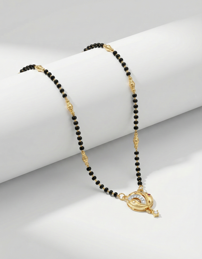 Elegant Crescent Moon Mangalsutra