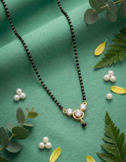 Minimalist Triple-Stone Mangalsutra