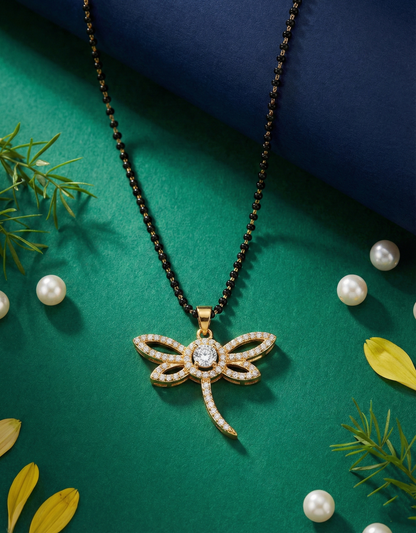 Dragonfly Pendant Short Mangalsutra