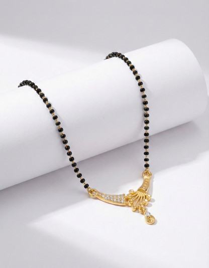 Studded Curved Mangalsutra