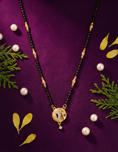 Elegant Crescent Moon Mangalsutra