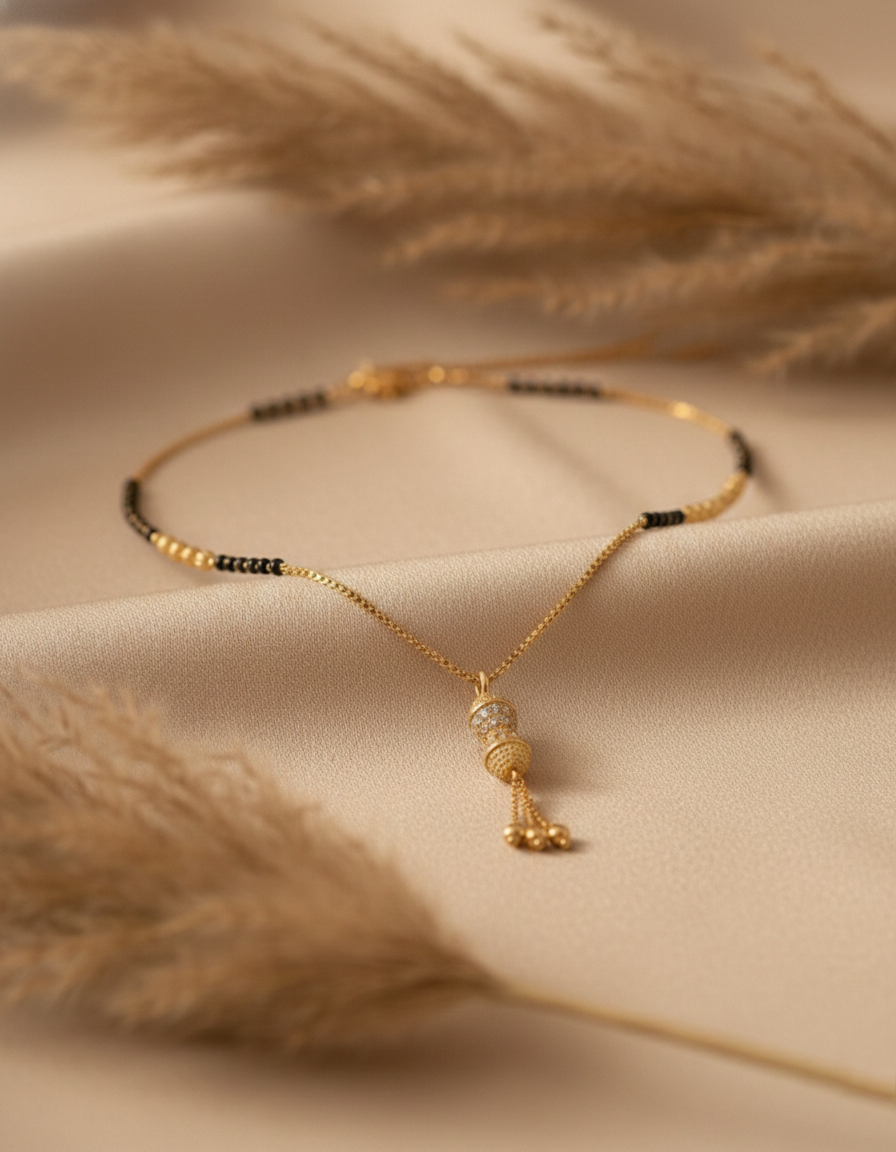 Elegant  Barrel Pendant Mangalsutra