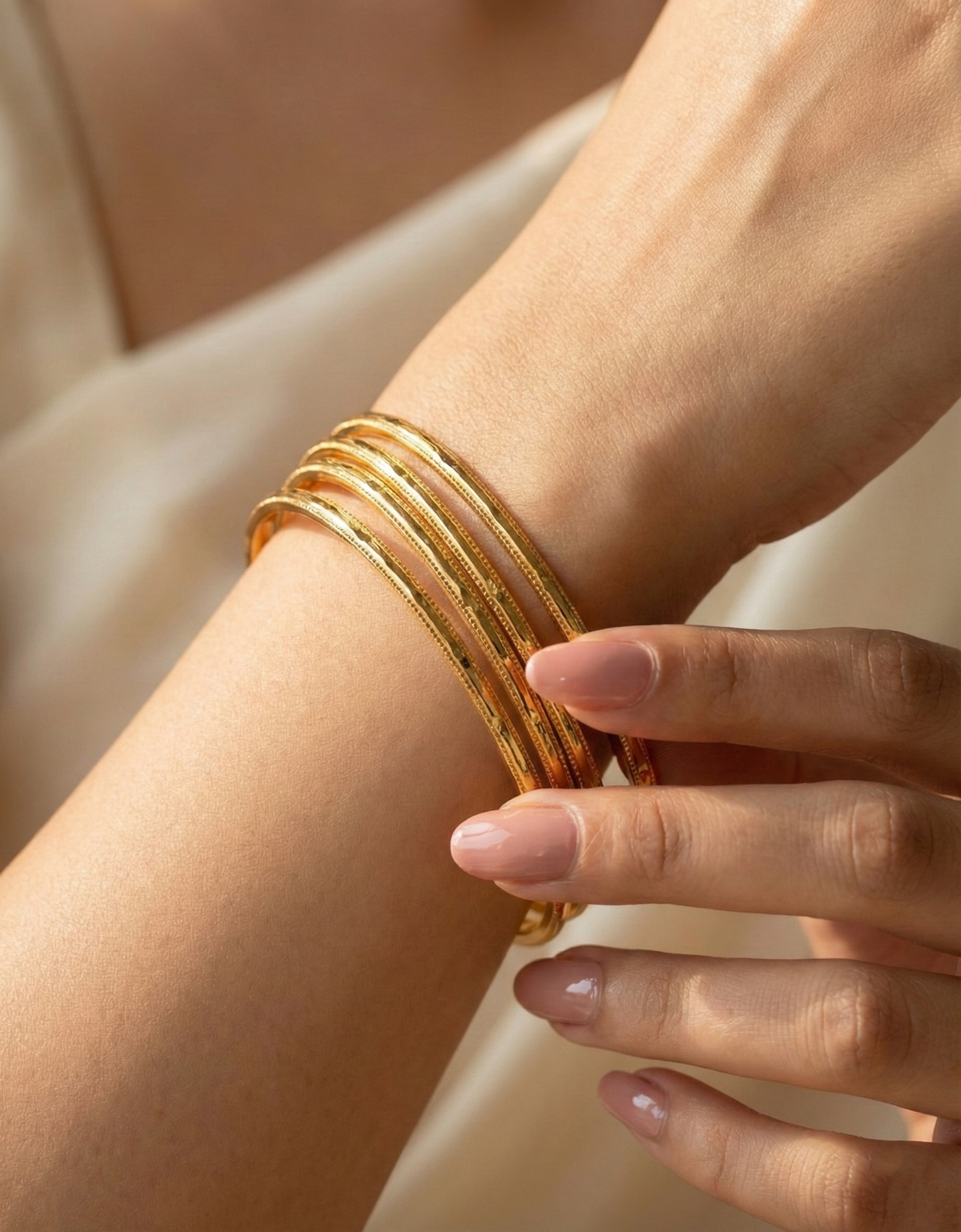 Minimalist High-Polish Stackable Bracelets