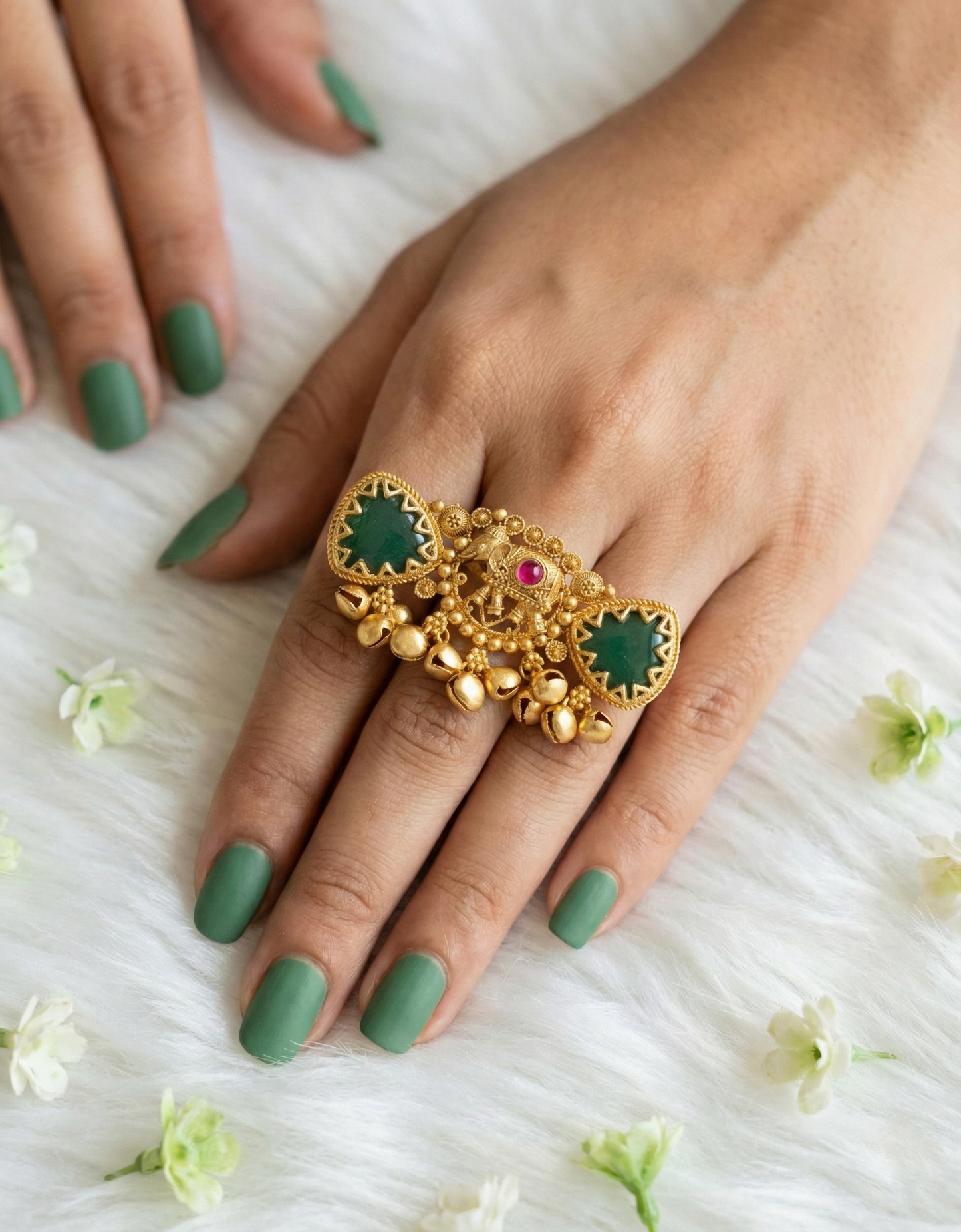 Antique Ghungroo Ring