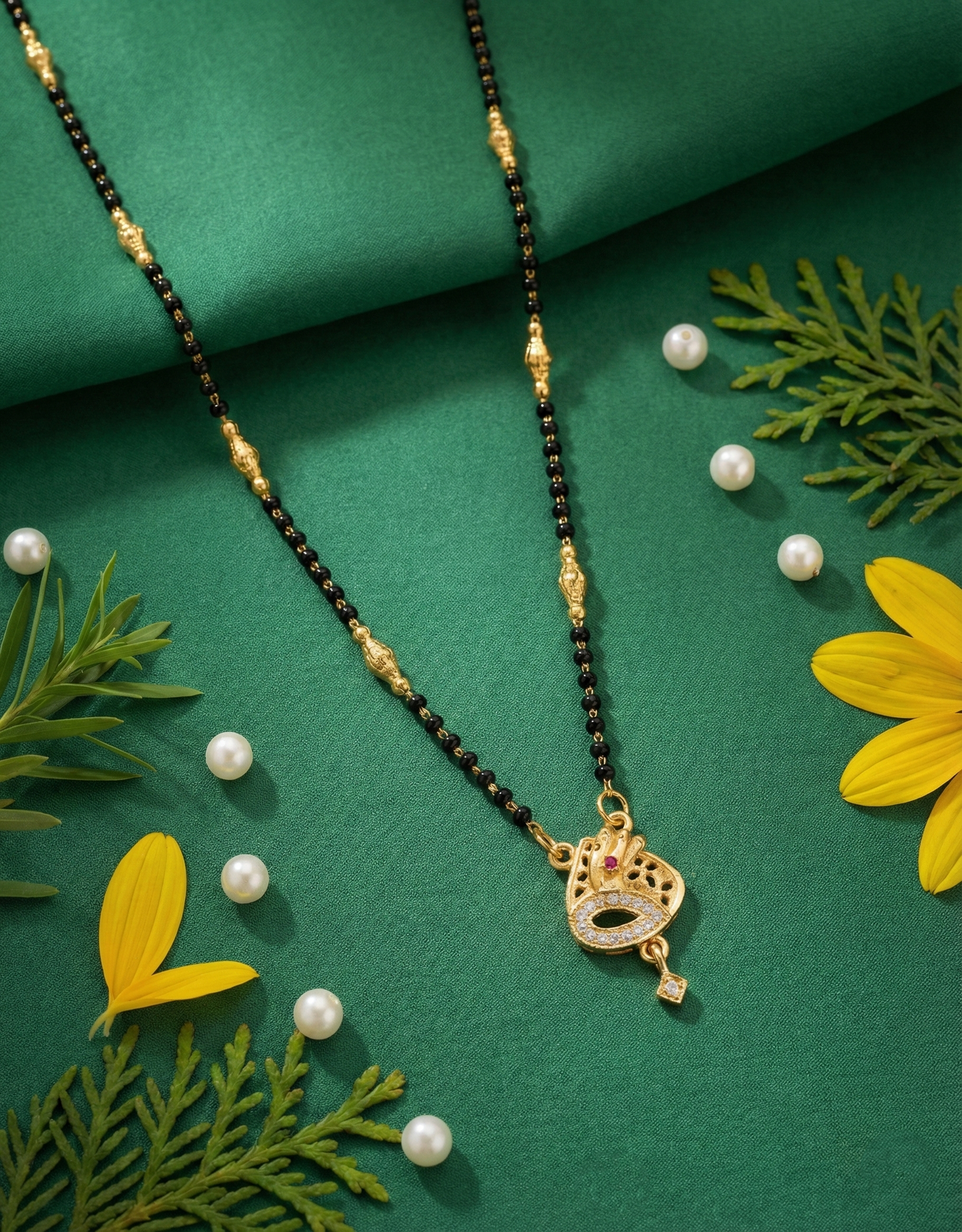 Peacock Pendant Short Mangalsutra