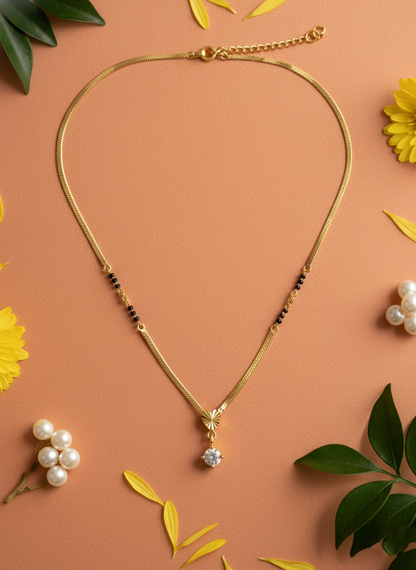 Sleek Chain with Single American Diamond Mangalsutra