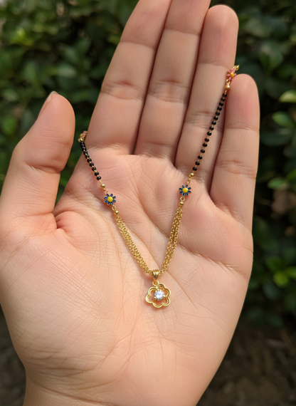 Multicolor Floral Enamel Mangalsutra