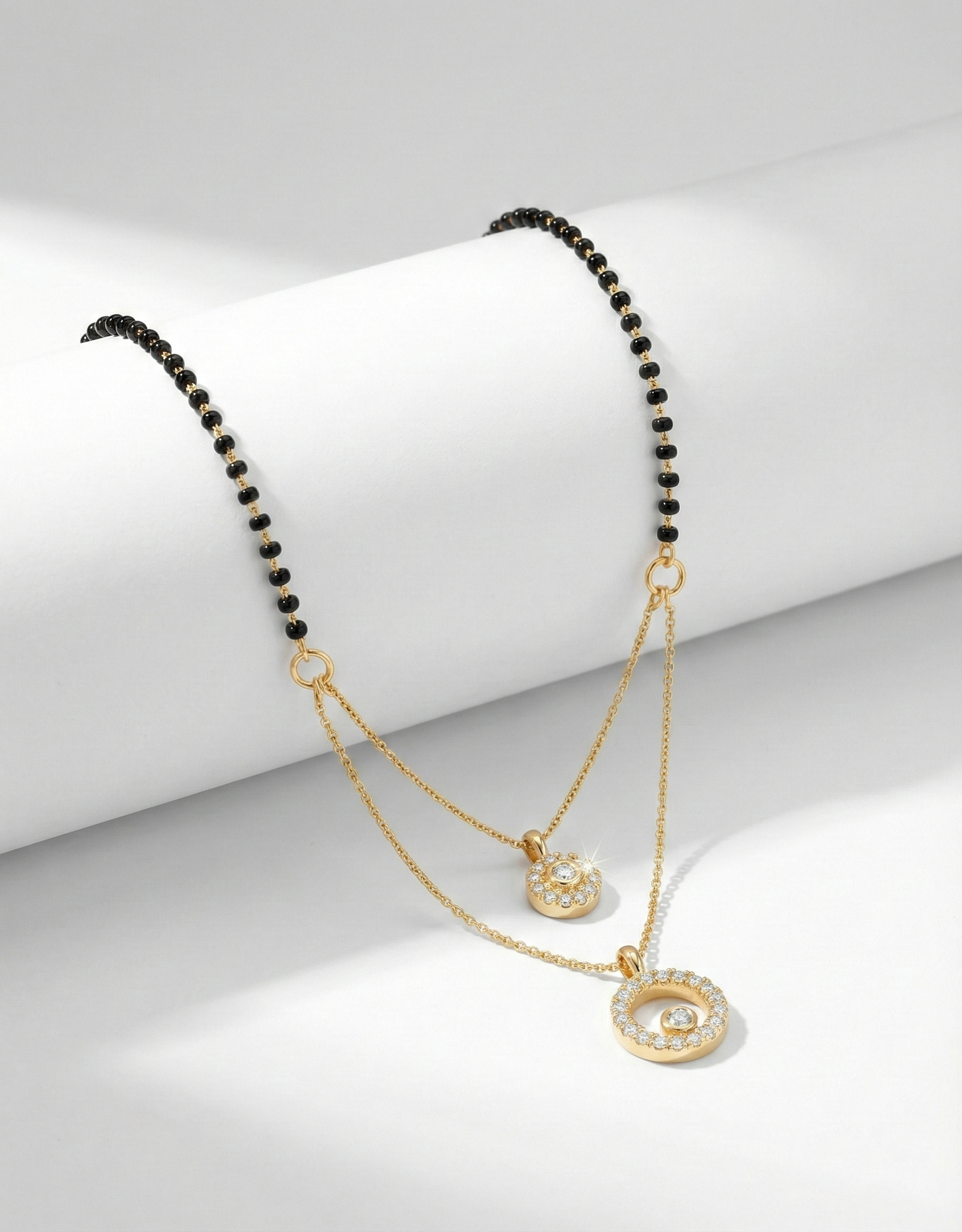 Double Circle Drop  Mangalsutra