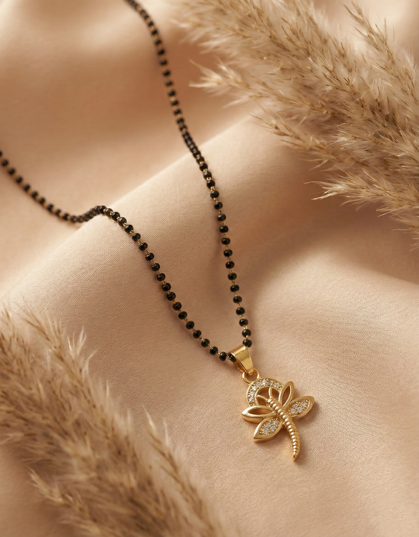 Dragonfly Pendant Short Mangalsutra