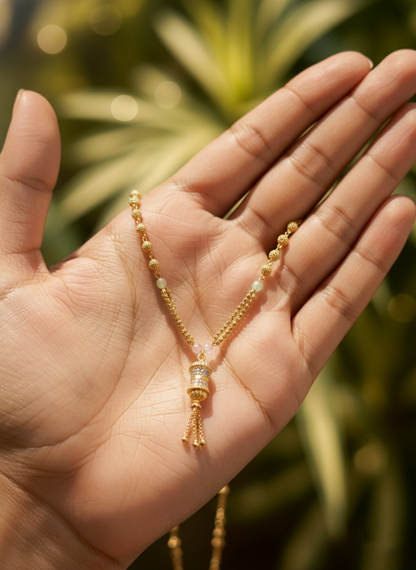 Gold Balls & Tassel Pendant Mangalsutra