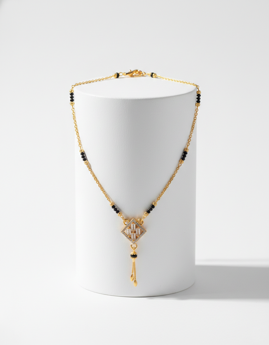 Contemporary Geometric Stone Mangalsutra