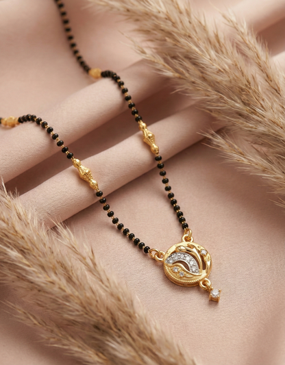 Elegant Crescent Moon Mangalsutra