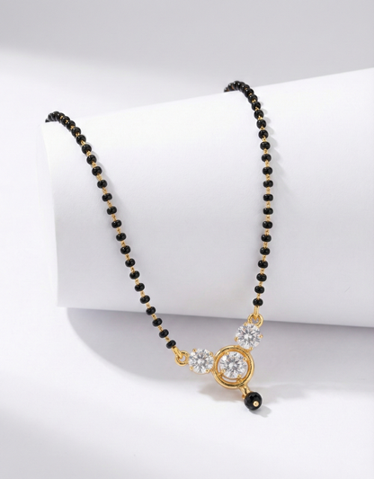 Minimalist Triple-Stone Mangalsutra