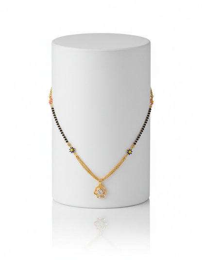 Multicolor Floral Enamel Mangalsutra