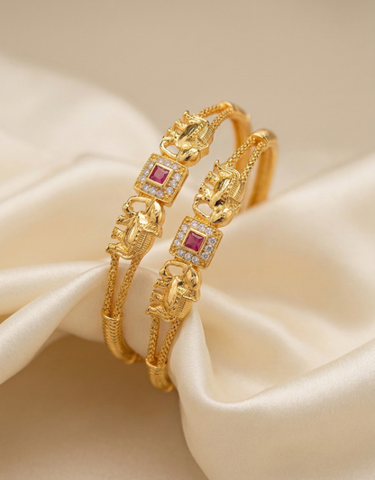 Elephant Motif Kada Bangles