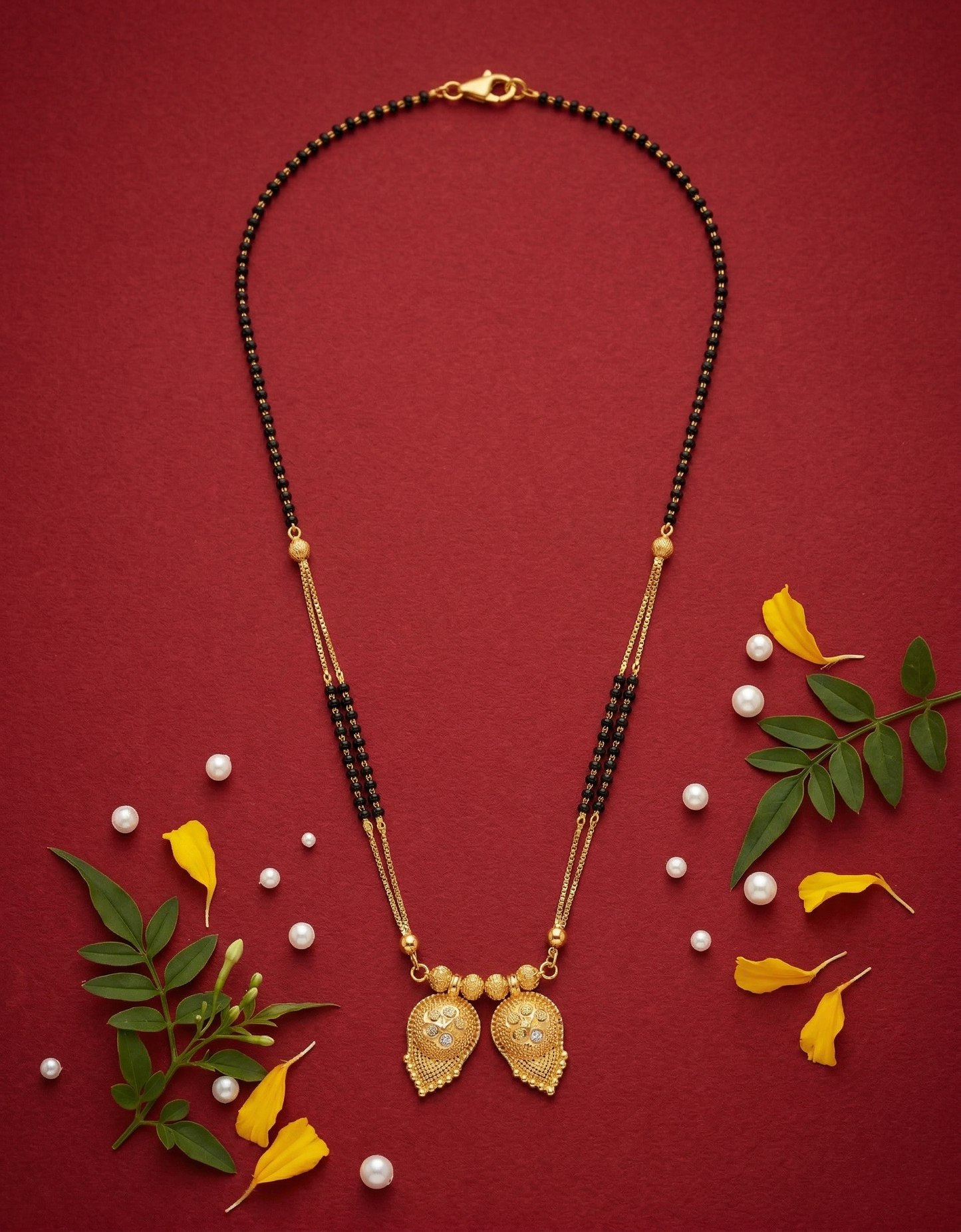 Traditional Gold-Plated Double Vati Mangalsutra
