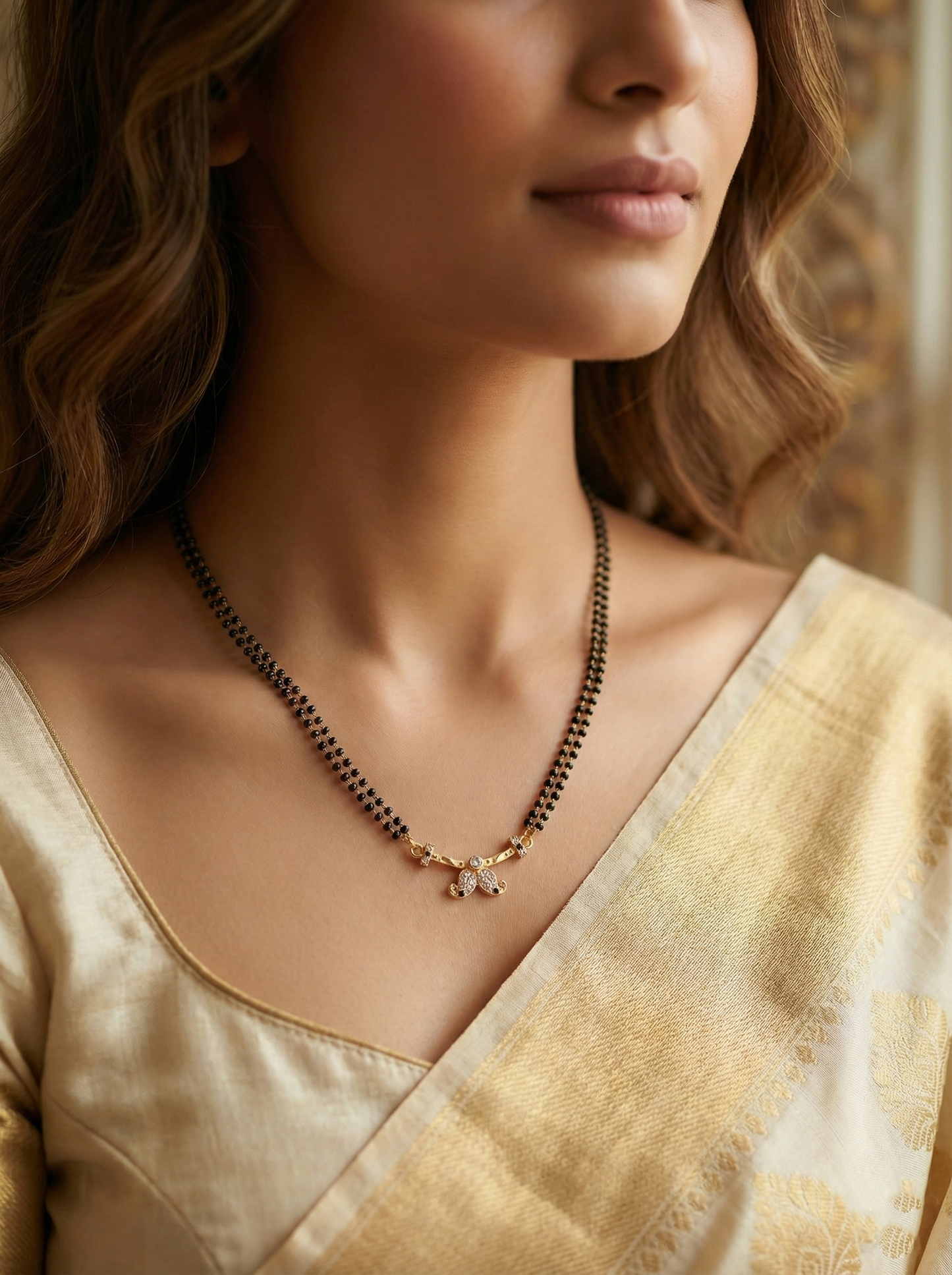 Double Layer Tanmaniya Mangalsutra