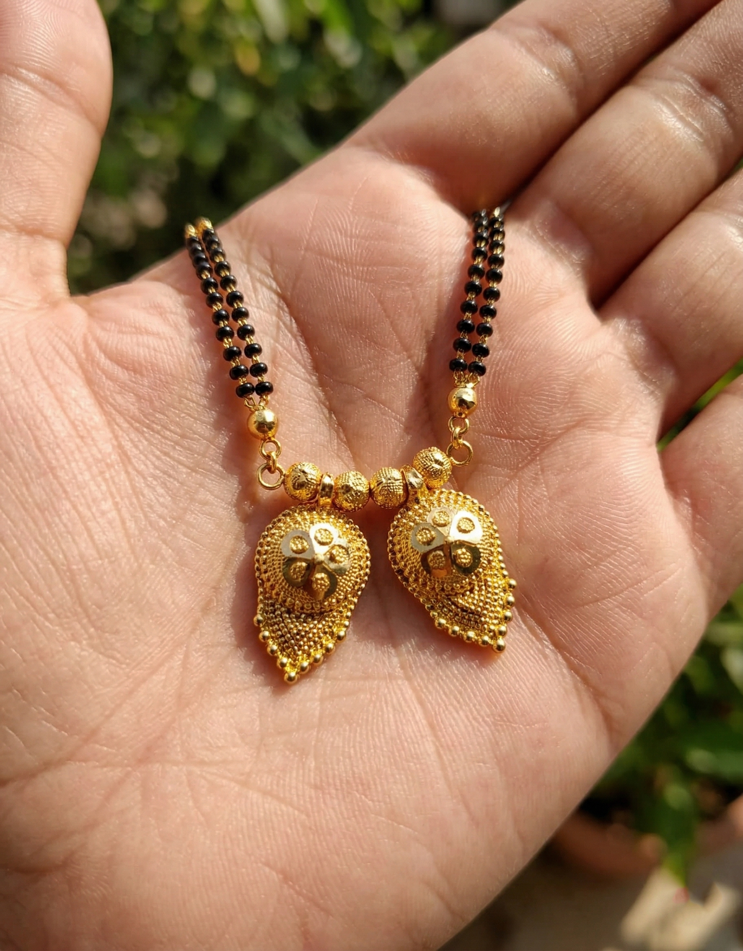 Traditional Gold-Plated Double Vati Mangalsutra