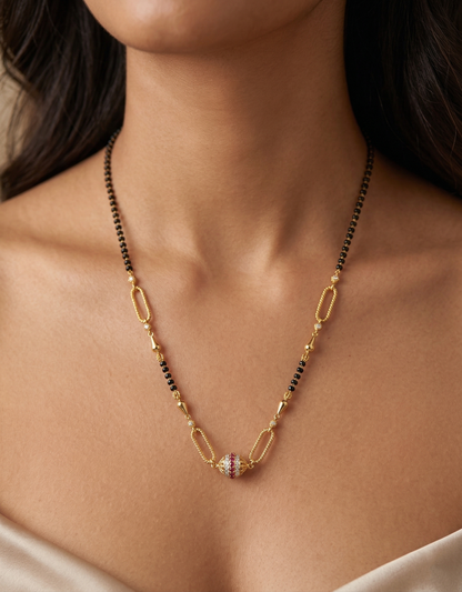 Contemporary Gold Link Mangalsutra
